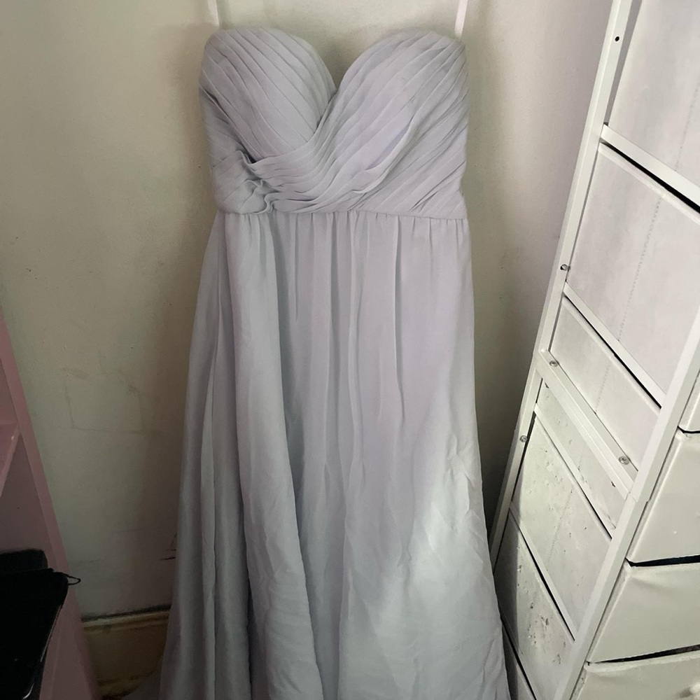 Chic Strapless Light Gray Dress